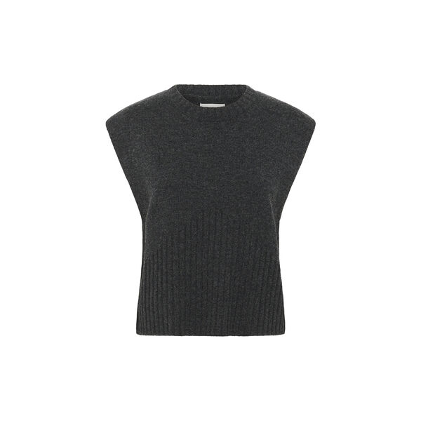 KBBerenice Waistcoat, dark gray melange, Karen by Simonsen