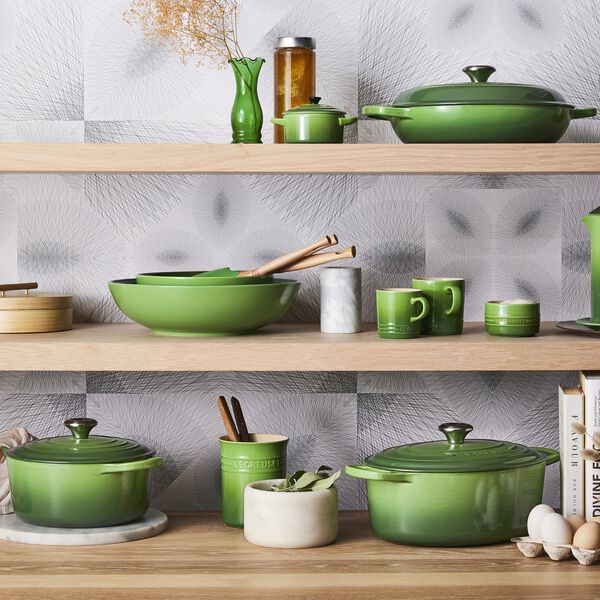Signature rund st&oslash;bejernsgryde &Oslash; 24 cm, bamboo green, Le Creuset