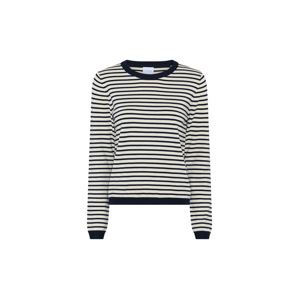 Sailor L/S Knit, offwhite/navy stripe, LA RŌUGE