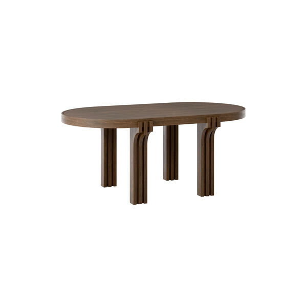 Nolan Oval Dining Table, dark wood, Westwing Collection