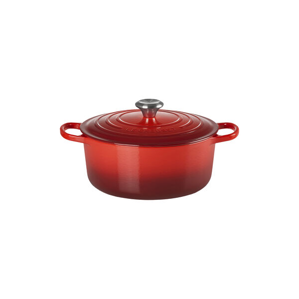 Signature rund st&oslash;bejernsgryde &Oslash; 26 cm, cerise, Le Creuset