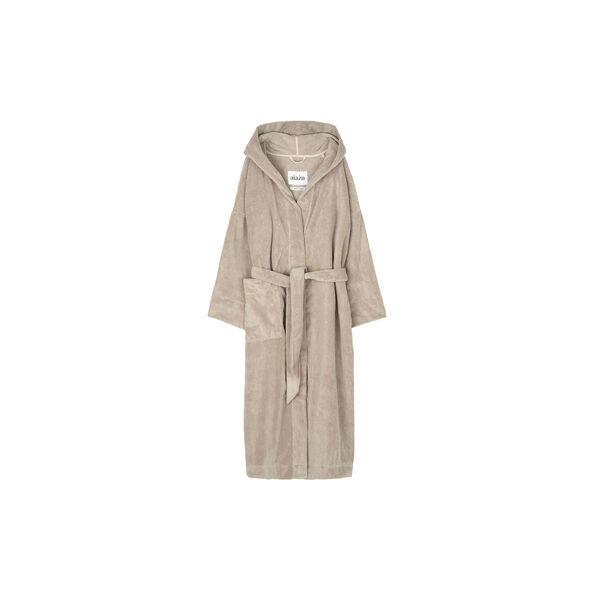 Hooded Bathrobe Terry, dried linen, Aiayu