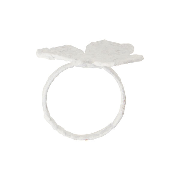 Four-Leaf Clover Napkin Ring, white, Lexington