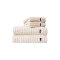 Original håndklæde, white/tan striped, Lexington
