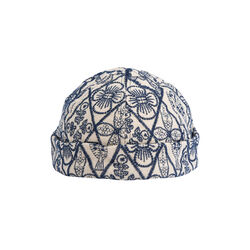 DENNIS Docker Cap, navy off white, UPFRONT