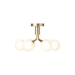 Apiales 6 Ceiling Lamp, brushed brass/opal Apiales 6 Ceiling Lamp, brushed brass/opal, Nuura