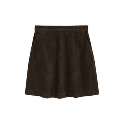 Estelle Skirt Short Corduroy, smokey brown, Aiayu