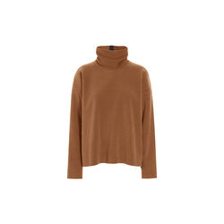 Classic High-Neck Fleece Pullover | Rust | Bluse, Henriette Steffensen Copenhagen