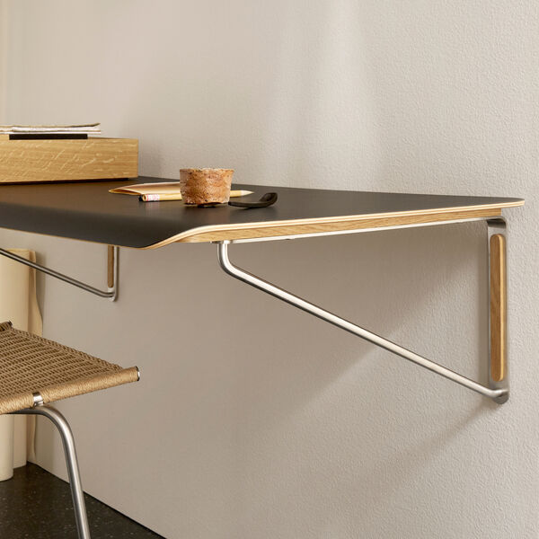 AB019 Wall Desk, sort/olieret egetr&aelig;sfin&eacute;r, Carl Hansen & S&oslash;n