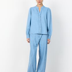 LR-PIETTA 5 Bukser, mid blue denim, Levet&eacute; Room