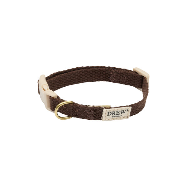 Let hvalpehalsb&aring;nd Mini, dark brown, Drew's Dogwear