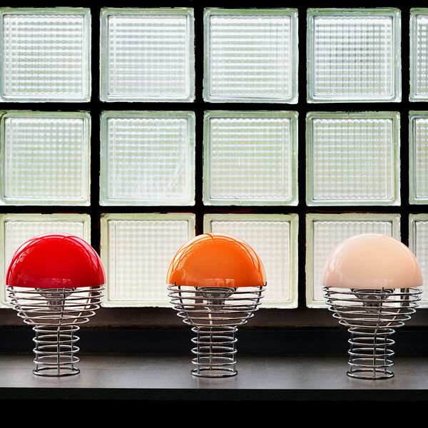 Wire Portable bordlampe, orange, Verpan