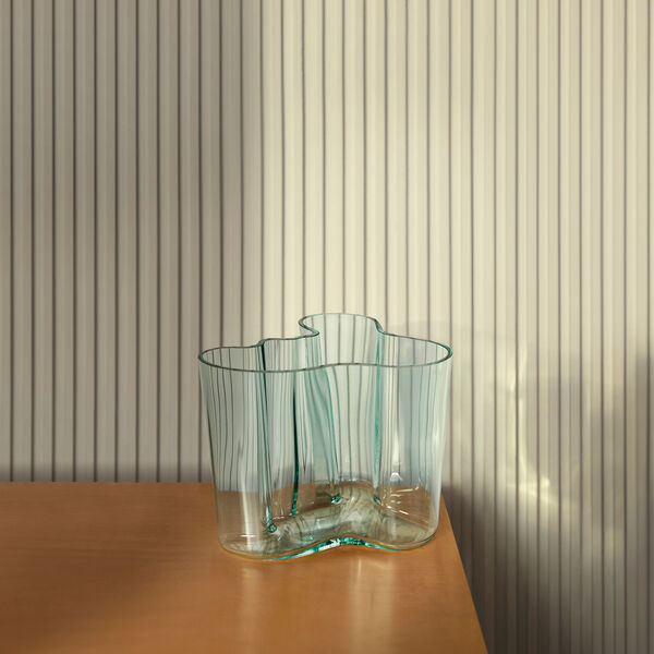 Alvar Aalto vase 16 cm, genbrugsglas, Iittala