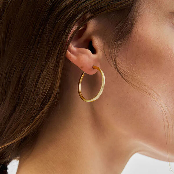 Circle&nbsp;Line&nbsp;Hoops small, forgyldt, Pernille Corydon Jewellery