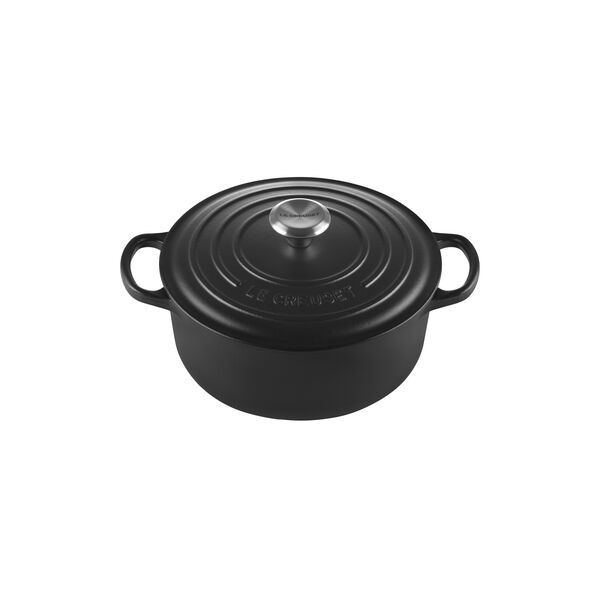 Signature rund st&oslash;bejernsgryde &Oslash; 20 cm, matte black, Le Creuset