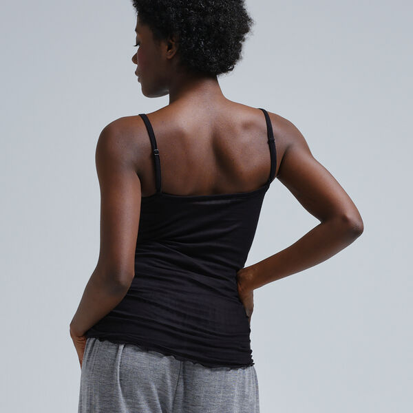 Cotton Spaghetti Top, black Cotton Spaghetti Top, black, Seamless Basic