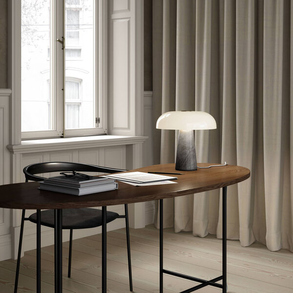 Glossy bordlampe, gr&aring;, Design For The People