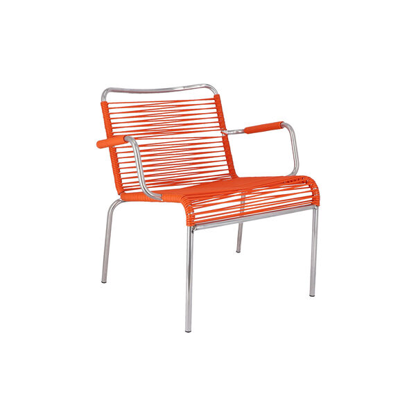 Mya Outdoor Lounge Chair with Armrests, orange, FIAM
