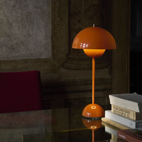 Flowerpot VP3 Table Lamp, zesty orange, &Tradition