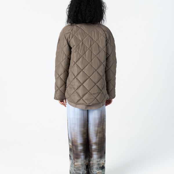 Asta quilted loose jacket, warm grey, Coster Copenhagen