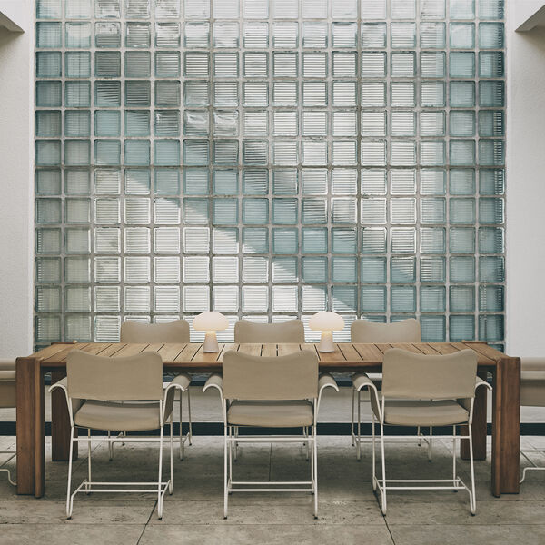 Tropique Dining Chair without Fringes, Leslie Limonta 12/classic white semi matt, GUBI