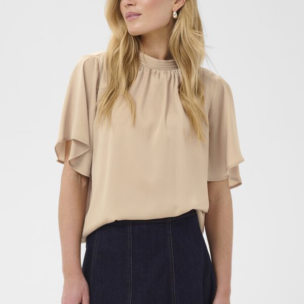 AileenSZ Flared Blouse, savannah tan, Saint Tropez