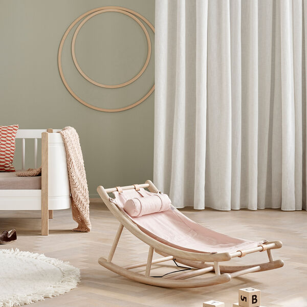 Wood junior vippestol, eg/rosa, Oliver Furniture