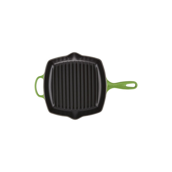 Signature st&oslash;bejern kvadratisk grillpande 26 cm, bamboo green, Le Creuset