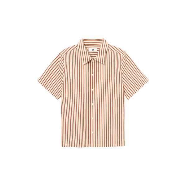 WWAdrian SS Shirt, ginger bread stripe, Wood Wood
