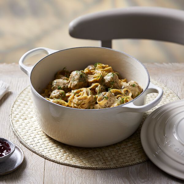 Signature rund st&oslash;bejernsgryde &Oslash; 20 cm, meringue, Le Creuset