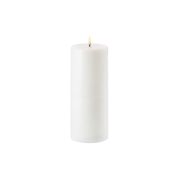 LED Pillar Candle 25 cm, nordic white, Uyuni Lighting