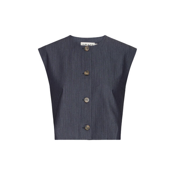 IHJUMI Waistcoat, dark blue, ICHI
