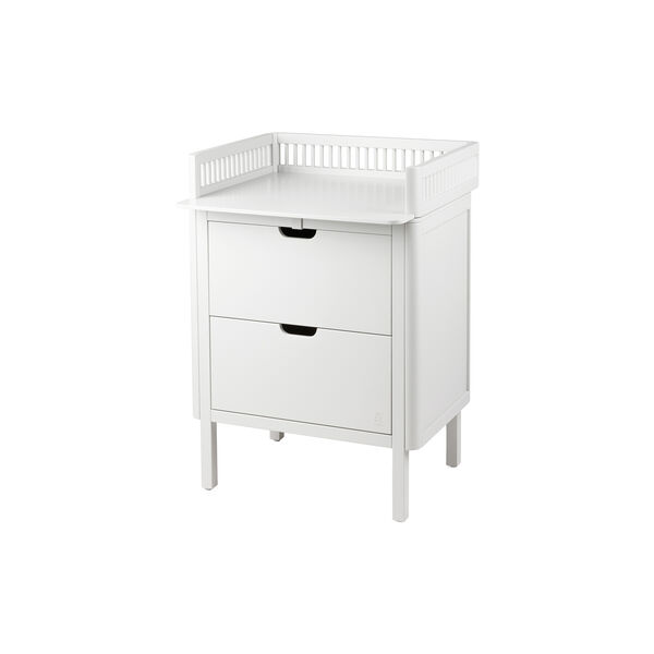 Sebra puslebordet med skuffer, classic white, Sebra