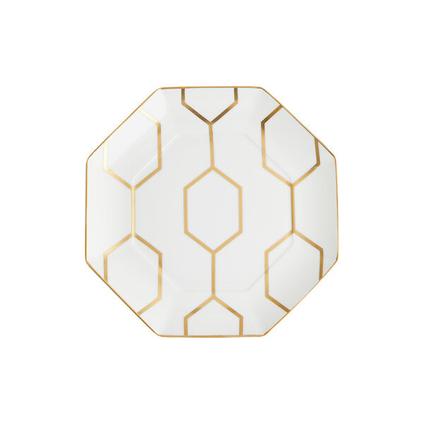 Gio Gold Plate Octagonal &Oslash; 23 cm, Gold/white, Wedgwood