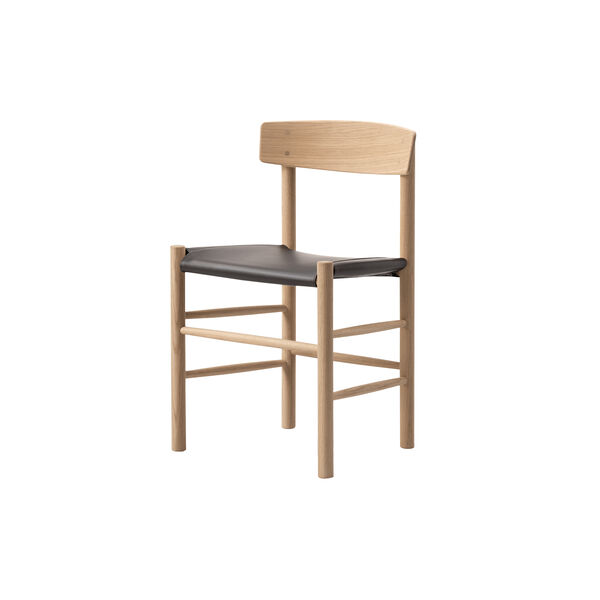 J39 Mogensen s&aelig;depolstret stol, s&aelig;bebehandlet eg/Omni 377 dark brown, Fredericia Furniture