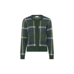 MoanaSZ Cardigan, botanical naval plaid, Saint Tropez