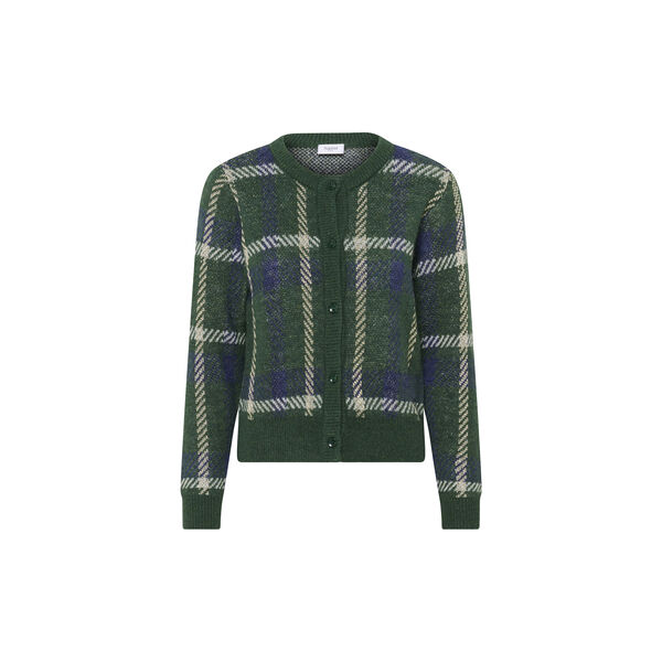 MoanaSZ Cardigan, botanical naval plaid, Saint Tropez