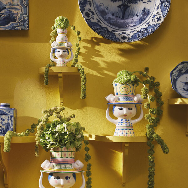 Lady with Hat lysestage, pink, Bjørn Wiinblad