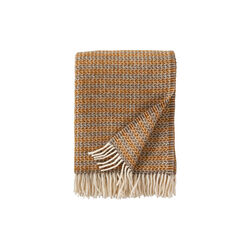 Curve uld plaid , creme caramel, Klippan Yllefabrik