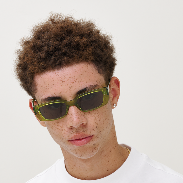 GRACE solbriller, green crystal, MESSYWEEKEND