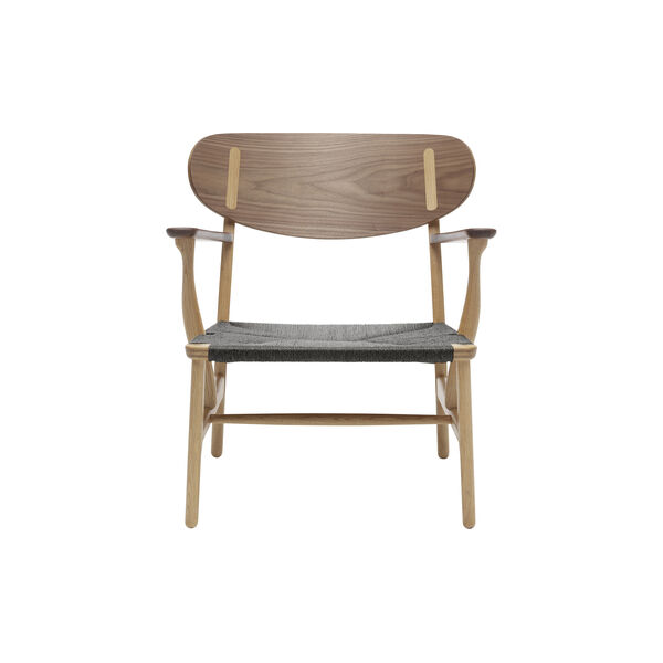 CH22 loungestol, olieret eg/olieret valnød/sort CH22 loungestol, olieret eg/olieret valnød/sort, Carl Hansen & Søn