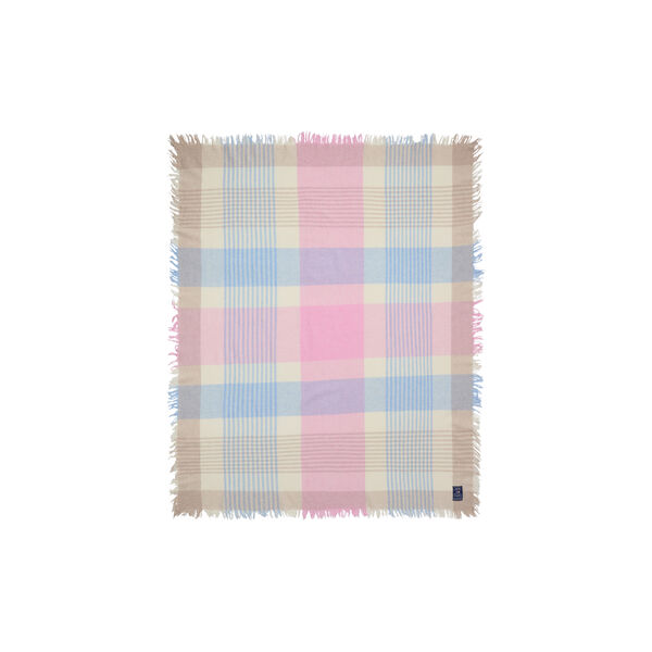Multi Checked Wool Throw, multi, Lexington