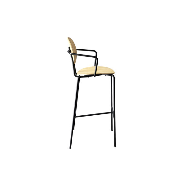 PIET HEIN Bar Chair with Arms, hvidpigmenteret eg, Sibast Furniture