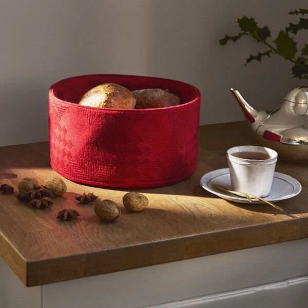 CHRISTMAS brødkurv, deep red, Georg Jensen Damask