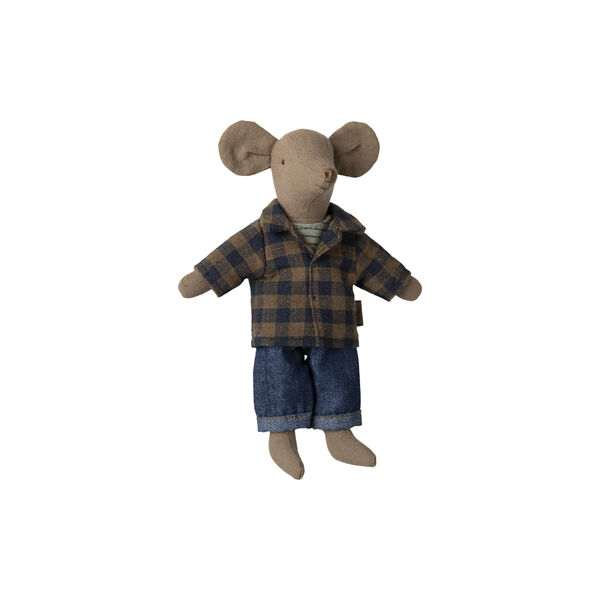 Ternet brun skjorte og bukser til farmus, Maileg