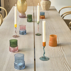 Styles Fyrfadsstage, blå/rosa, Villa Collection