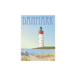 DANMARK Hvidt Fyr plakat DANMARK Hvidt Fyr plakat, ViSSEVASSE