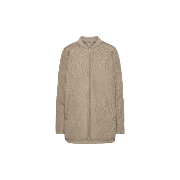 Short Quilt Jacket with Rib, coriander, Ilse Jacobsen Hornb&aelig;k