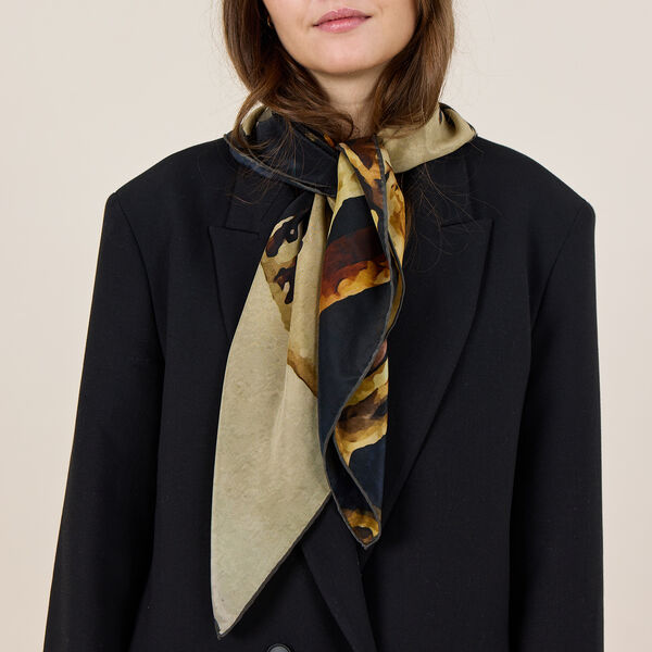 BRACKETS tørklæde, black/sand, Bella Ballou