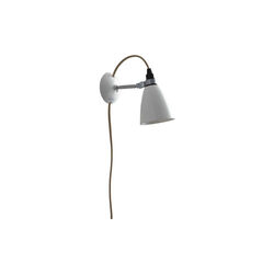 Hector Small Dome Wall Light Plug with Switch & Cable, natural white, Original BTC